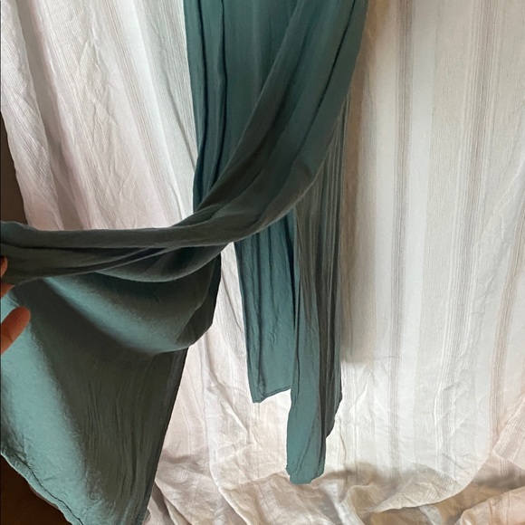 AERIE STRAPPY SLIP DRESS VIBRANT SAGE GREEN SMALL - Picture 5 of 9